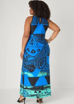 Abstract Maxi Dress