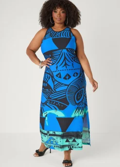 Abstract Maxi Dress