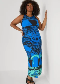 Abstract Maxi Dress