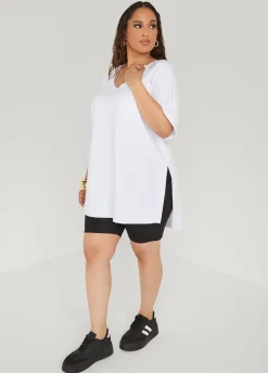 Athletic Knit Side Split Top