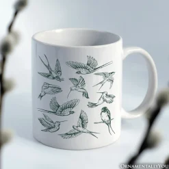 Birds In Flight Ceramic Mug