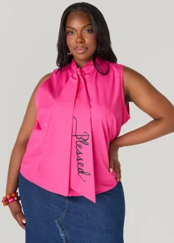 Blessed Tie Neck Top