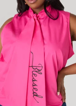 Blessed Tie Neck Top