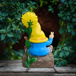 Bloom With Joy Garden Gnome Figurine