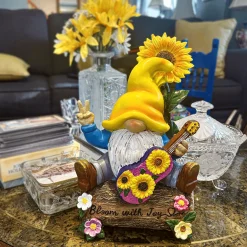 Bloom With Joy Garden Gnome Figurine