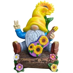 Bloom With Joy Garden Gnome Figurine