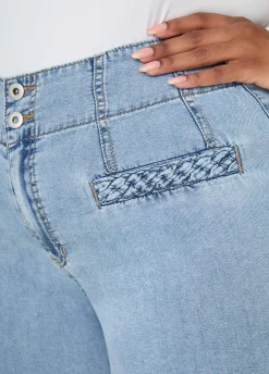 Braided Chambray Capris