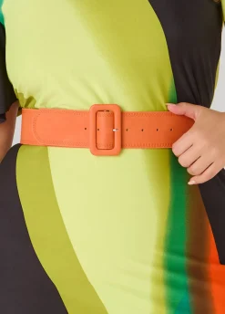 Buckled Faux Leather Belt