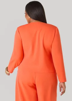 Button Detailed Crepe Jacket