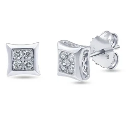 0.25 Carat Bezet Set Lab Diamond Stud Earrings