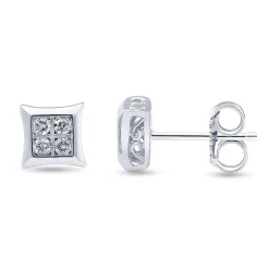 0.25 Carat Bezet Set Lab Diamond Stud Earrings