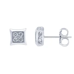 0.25 Carat Bezet Set Lab Diamond Stud Earrings