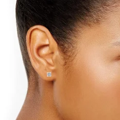 0.25 Carat Bezet Set Lab Diamond Stud Earrings