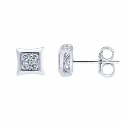 0.25 Carat Bezet Set Lab Diamond Stud Earrings