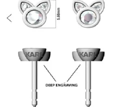 0.25 Carat Cat Shaped Lab Diamond Stud Earrings