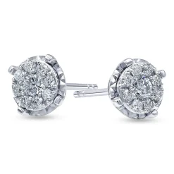 0.50 Carat Cluster Lab Diamond Earrings