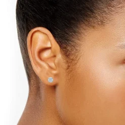 0.50 Carat Cluster Lab Diamond Earrings