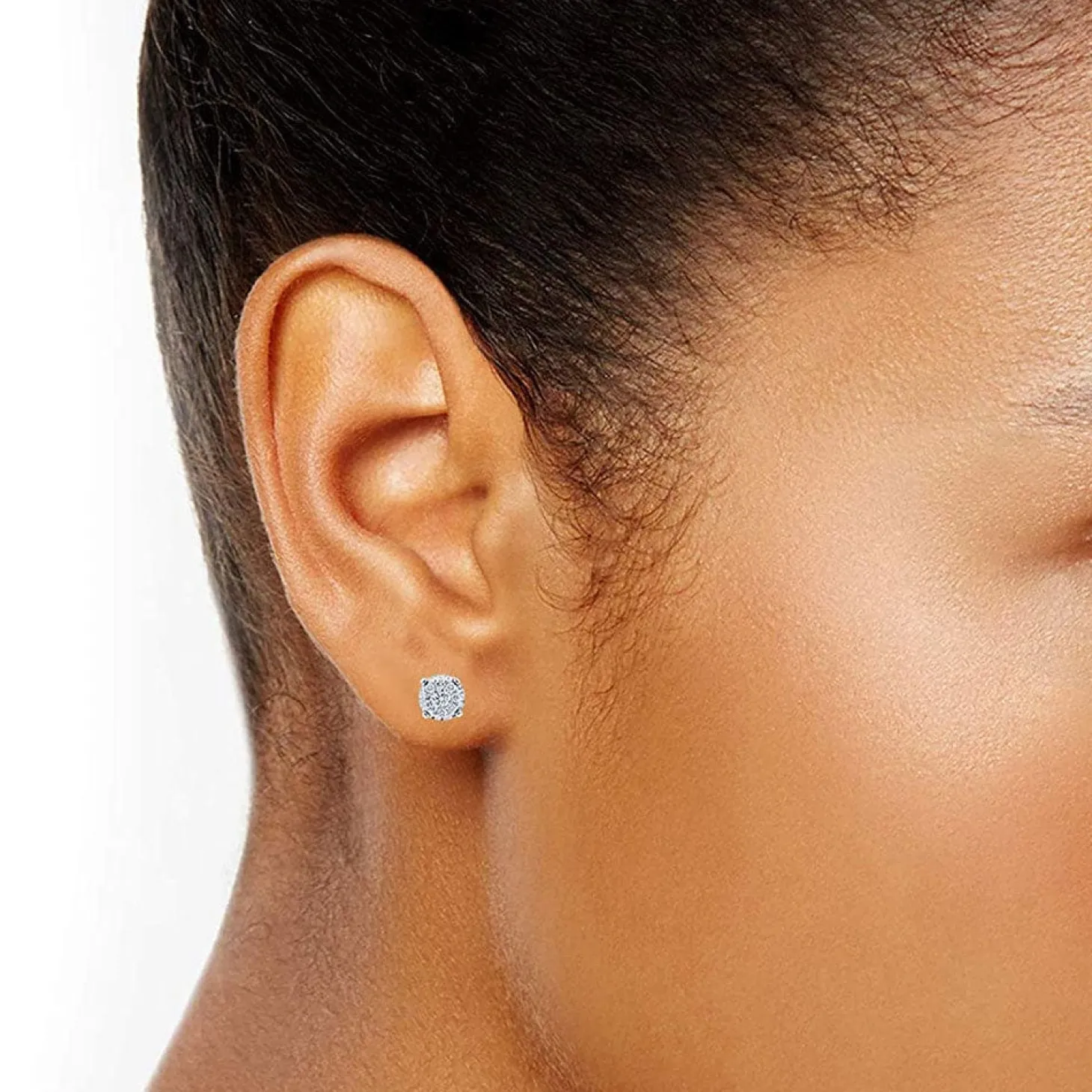 0.50 Carat Cluster Lab Diamond Earrings