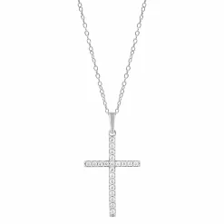 0.25 Carat Cross Lab Diamond Necklace