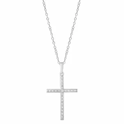 0.25 Carat Cross Lab Diamond Necklace