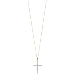0.25 Carat Cross Lab Diamond Necklace