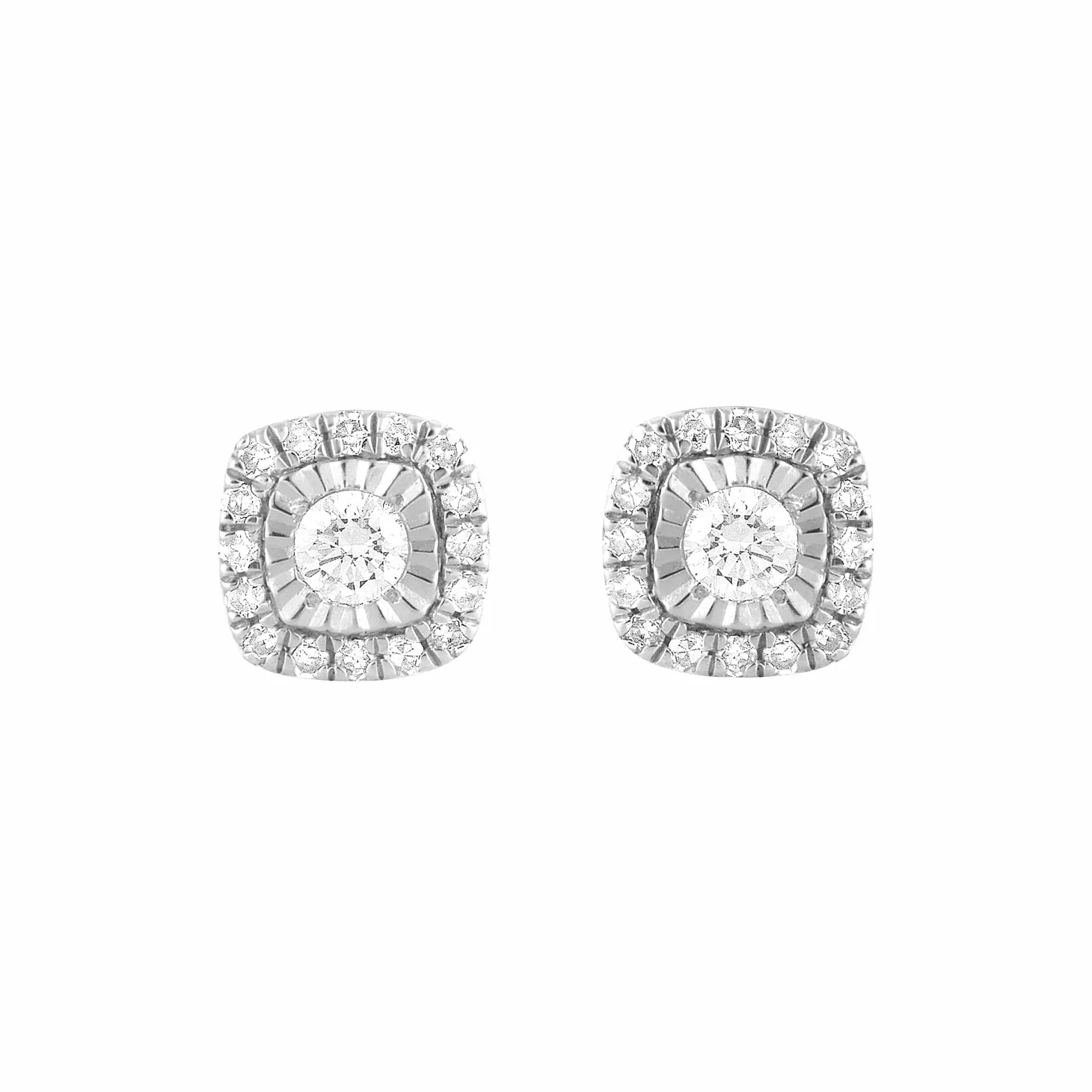 0.20 Carat Halo Lab Diamond Stud Earrings