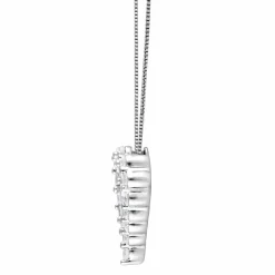 0.25 Carat Heart Lab Diamond Pendant Necklace In Sterling Silver