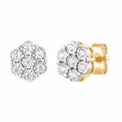 0.25 Carat Lab Cluster Diamond Earrings