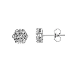 0.25 Carat Lab Cluster Diamond Stud Earrings