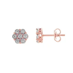 0.25 Carat Lab Cluster Diamond Stud Earrings