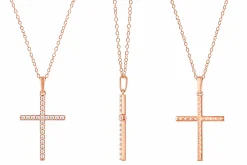 0.25 Carat Lab Cross Diamond Necklace