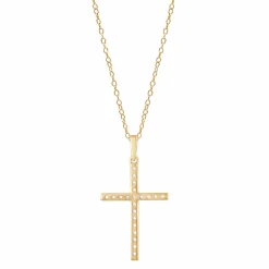 0.25 Carat Lab Cross Diamond Necklace