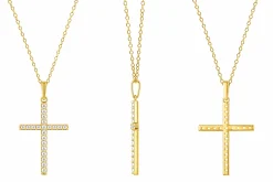 0.25 Carat Lab Cross Diamond Necklace