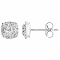 0.33 Carat Lab Cushion Shaped Diamond Stud Earrings