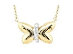0.10 Carat Lab Diamond Butterfly Necklace