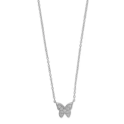 0.10 Carat Lab Diamond Butterfly Pendant Necklace