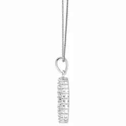 0.33 Carat Lab Diamond Circle Of Life Pendant Necklace in Sterling Silver
