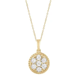 0.25 Carat Lab Diamond Cluster Pendant Necklace