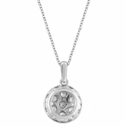 0.25 Carat Lab Diamond Cluster Pendant Necklace