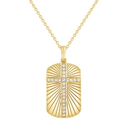 0.25 Carat Lab Diamond Cross Necklace