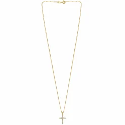 0.25 Carat Lab Diamond Cross Pendant Necklace