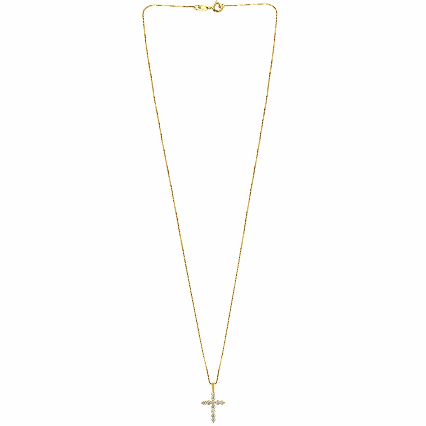 0.25 Carat Lab Diamond Cross Pendant Necklace