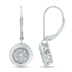 0.65 Carat Lab Diamond Dangle Earrings Gift Box Set