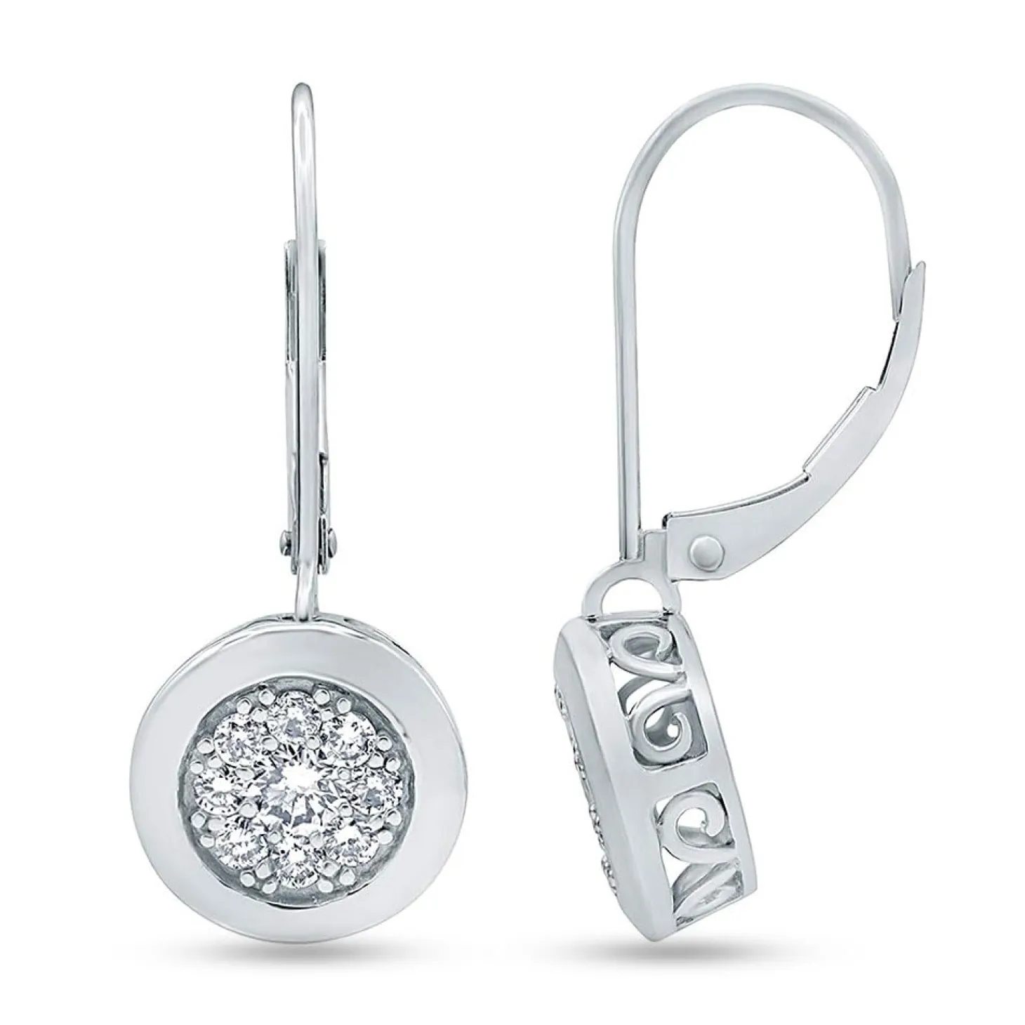 0.65 Carat Lab Diamond Dangle Earrings Gift Box Set