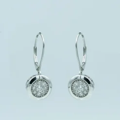 0.65 Carat Lab Diamond Dangle Earrings Gift Box Set