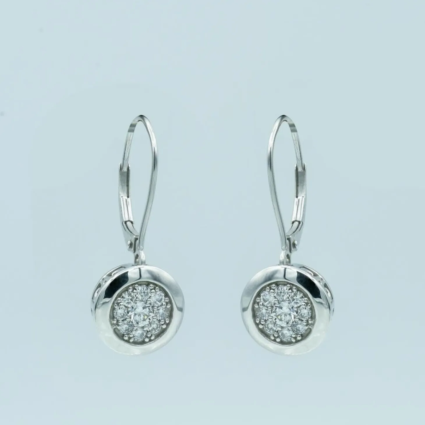 0.65 Carat Lab Diamond Dangle Earrings Gift Box Set