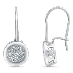 0.50 Carat Lab Diamond Dangle Earrings Gift Box Set