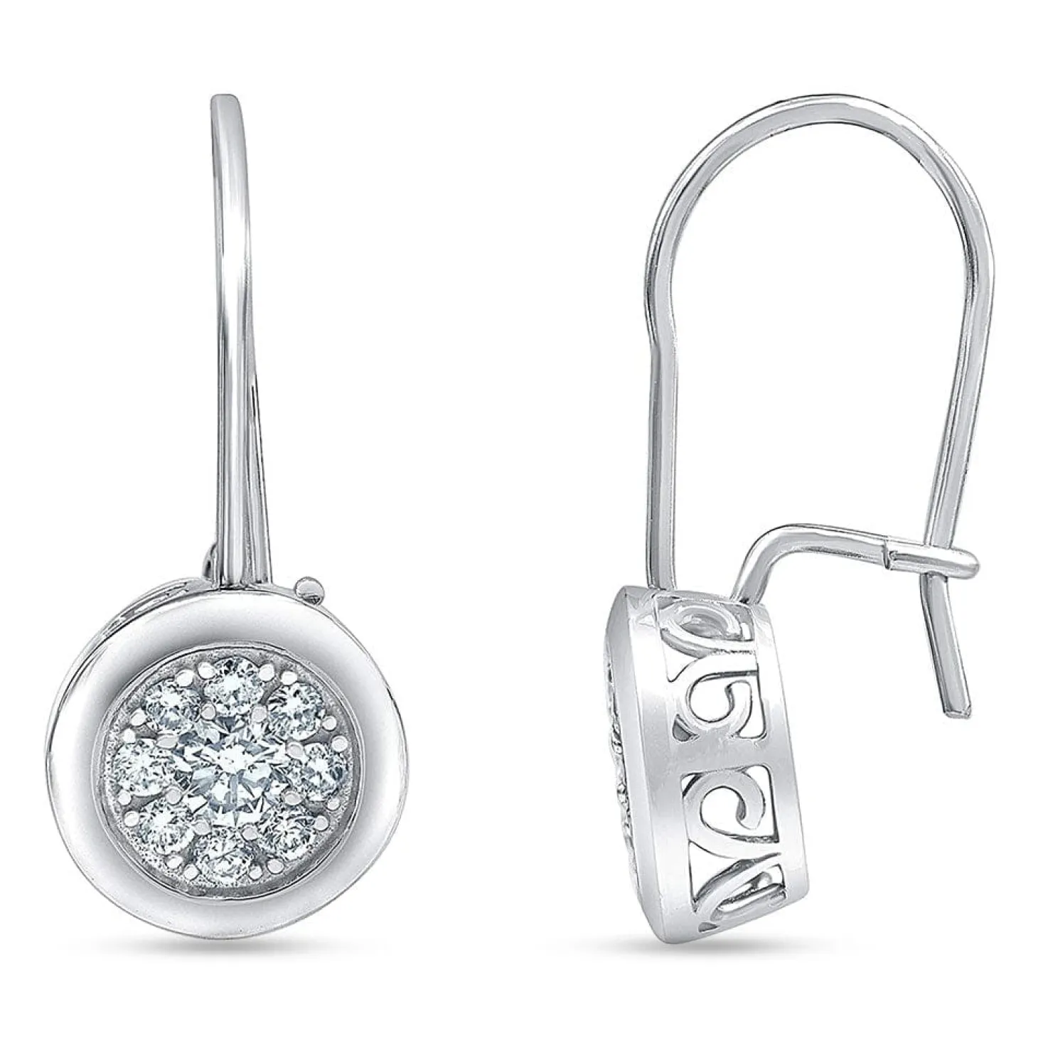 0.50 Carat Lab Diamond Dangle Earrings Gift Box Set