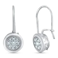 0.50 Carat Lab Diamond Dangle Earrings Gift Box Set