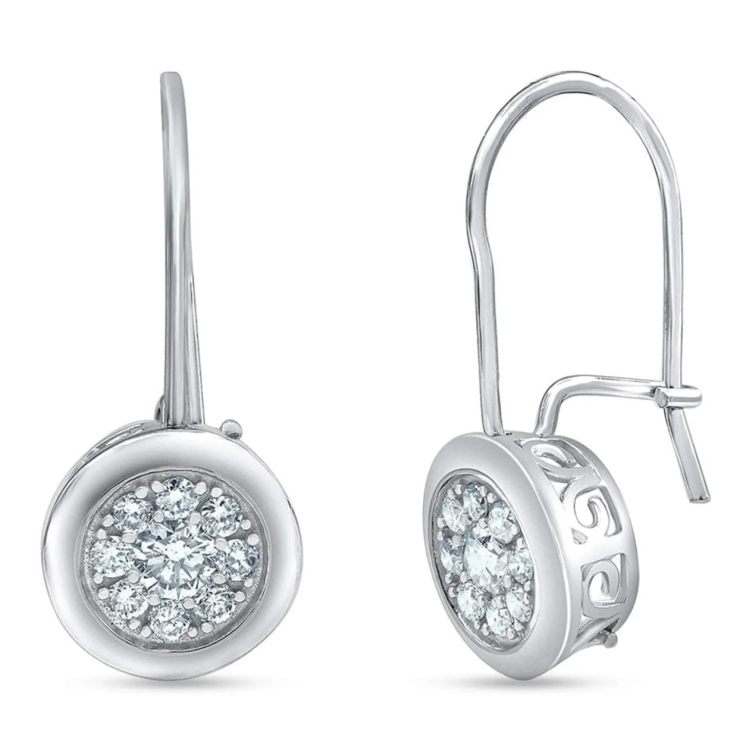 0.50 Carat Lab Diamond Dangle Earrings Gift Box Set